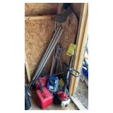 WEED TRIMMER, GAS CANS, POLES & MORE