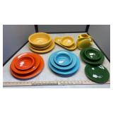 FIESTA HLO PLATES, BOWLS, PITCHER & BUTTER DISH