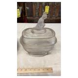 PITCHER, CANDY DISHES & MISC. GLASS