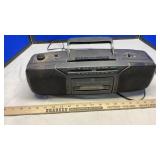 CASSETTE PLAYER & ASSORTED CASSETTE TAPES
