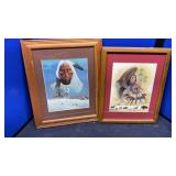 (2) NATIVE AMERICAN WALL HANGINGS & (2) PLATES