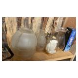 GLASS CHIMNEYS, SHADES, & KEROSENE LAMPS