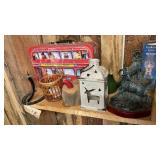 CANDLE HOLDER, KEROSENE LAMP, & MISC.