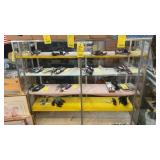 GLASS DISPLAY CABINET MEASURES 60"W X 18"D X 54"T