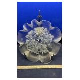 (3) LARGE GLASS SERVING PLATES