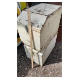 (2) METAL STORAGE BINS