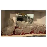ASSORTED GLASS BASKETS TRINKET BOX, & DISHES