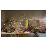 COMPOTES, GOBLETS, PLATTERS & MISC. GLASS