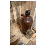 (4) GLASS JARS & BOTTLES