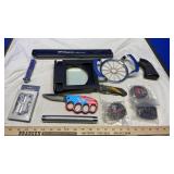 BELT BUCKLES, KNIVES, POCKET COMBS & MORE