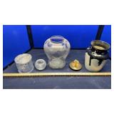 CANDLE HOLDERS, VASES, MOOSE KNIFE & MORE