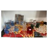 GLASS TEDDY BEARS AND OTHER FIGURINES