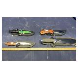 (2) BOOT KNIVES & (2) OTHER KNIVES