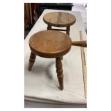 (2) MILKING STOOLS