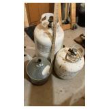 PROPANE TANKS AND FUNNELS
