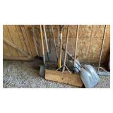 PITCH FORK, SHOVELS, BROOMS & MISC. HAND TOOLS