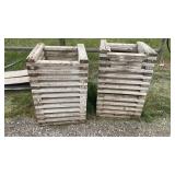 (2) WOODEN CRIBBINGS AND VARIOUS WOOD PIECES