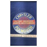 CHRYSLER METAL SIGN MEASURES 11'