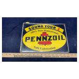PENNZOIL METAL SIGN MEASURES 13' X 9'