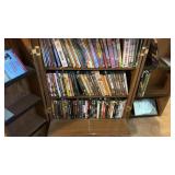 ASSORTED DVD'S & CABINET W/ KEY