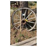 WOOD  WAGON WHEEL MEASURES 44' WIDE