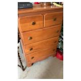 MAPLE WOOD HIGHBOY CHEST OF DRAWERS