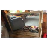 WALL MIRROR MEASURES 43"W X 34"T