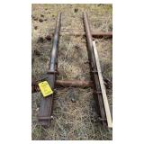 (2) SHOP MADE FORKS & METAL PIPE