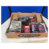 HEAT GUN, MULTIMETER, LEVELER AND GARDEN HOSE