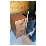 (2) METAL FILE CABINETS W/HOLE PUNCH