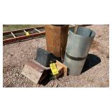 BLACK STOVE PIPE, ROLLED METAL, BIRD HOUSES &