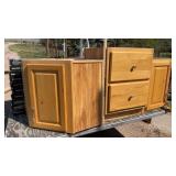 Hickory kitchen cabinets 3 uppers 1 lower
