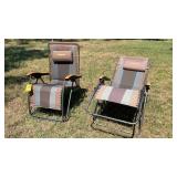 (2) deluxe lawn chairs