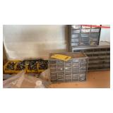 (3) ORGANIZER BINS W/ MISC. HARDWARE