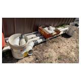 ASSORTED 3" PVC FITTINGS & PERFORATED PIPE