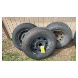 (3) TRAILER WHEELS
