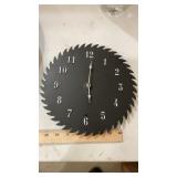 CLOCK, ENAMEL PAN & GOLD PAN