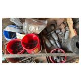 ASSORTED BOLTS & STEEL PIPE NIPPLES