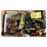 TIE DOWN STRAPS, DROP CLOTH & MISC. PAINT SUPPLIES