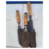 LATHE CHISELS, RAILROAD SPIKES AND MISC HARDWARE