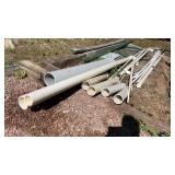 ASSORTED PVC PIPE PIECES