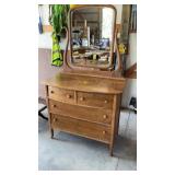 QUARTER SAWN OAK DRESSER WITH MIRROR