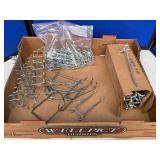 ASSORTED PEG BOARD PEGS AND HOSE
