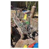 GARDEN CART W/ TOY TRUCKS