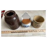 WIN SCHULER CROCK, WALL HANGING POT & CROCK