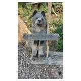CARVED WOOD BEAR MEASURES 29' T