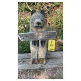 CARVED WOOD BEAR MEASURES 29' TALL