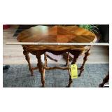 SCALLOPED ELONGATED SIDE TABLE