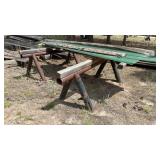 ASSORTED CEDAR & PINE SLABS, (4) METAL ROOFING