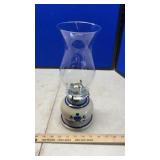 OIL LAMP & ROSEVILLE BOWLS